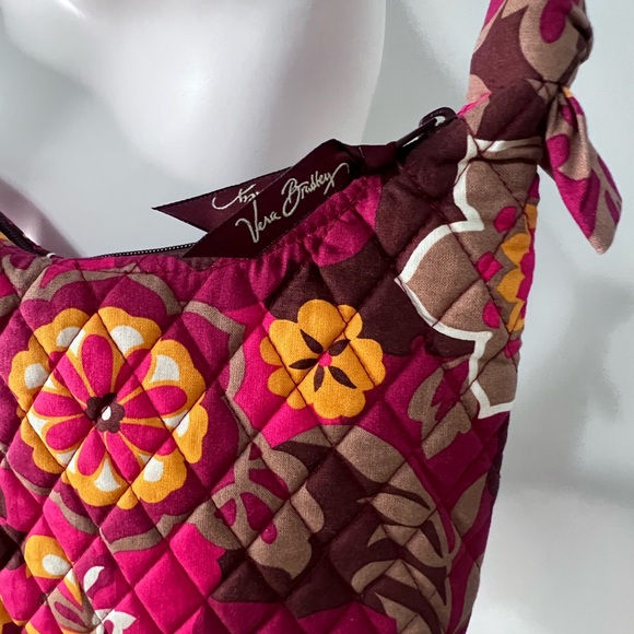 Vera Bradley Pink and Brown Floral Shoulder Bag - Picture 4 of 8